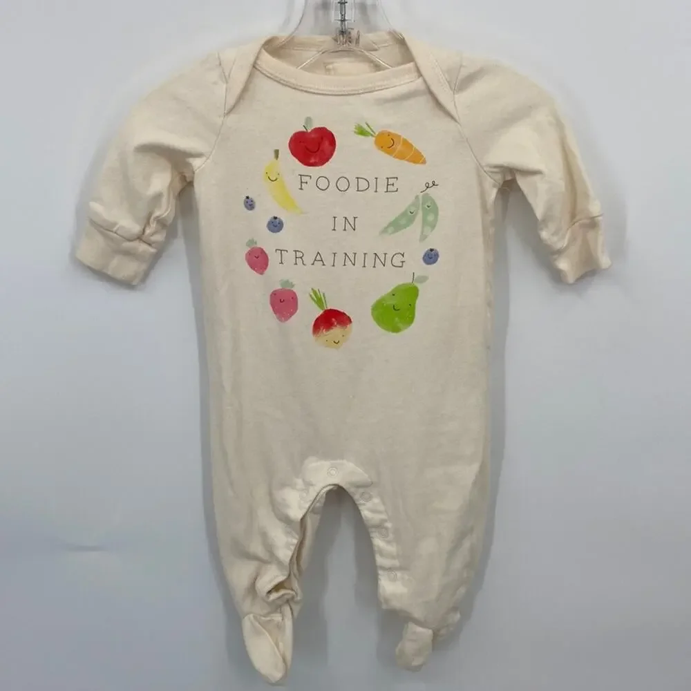 Baby Gap Unisex Organic Cotton Off White Sleeper/ Footie Size 0-3 Months